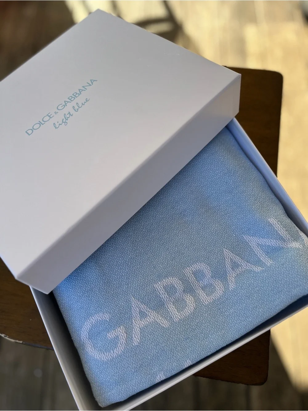 Dolce & Gabbana Light Blue beach towel- Light Blue
